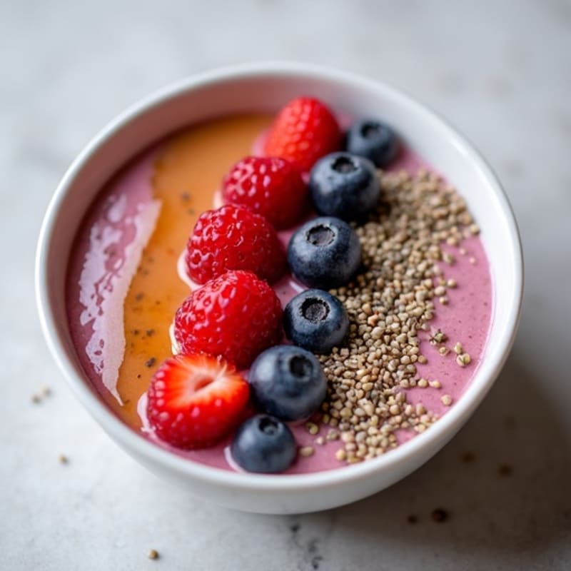 Fresh Berry Chia Pudding with Maple
