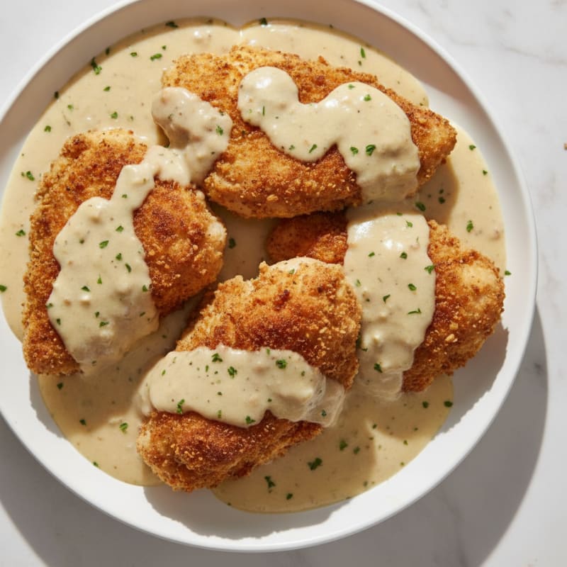Buttermilk Fried Chicken with Creamy Gravy