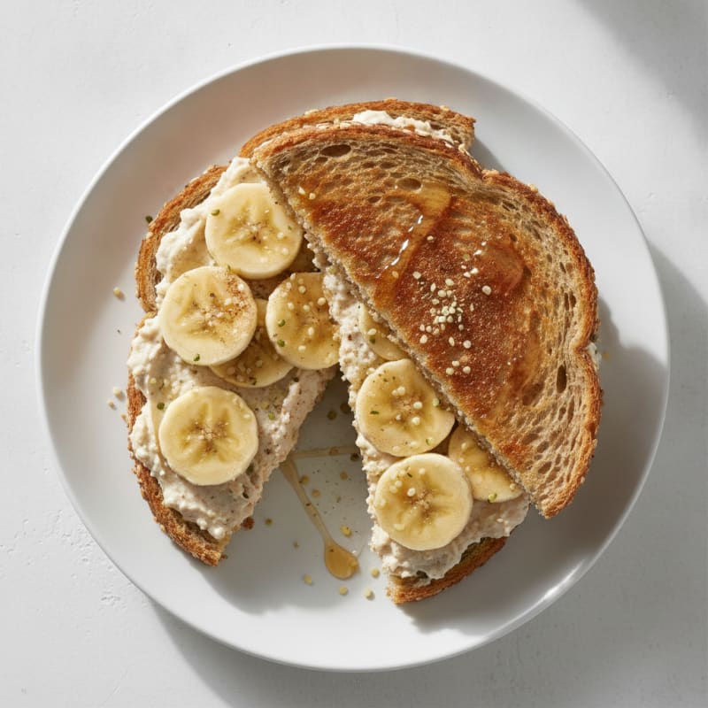 High-Protein Peanut Butter Banana Sandwich