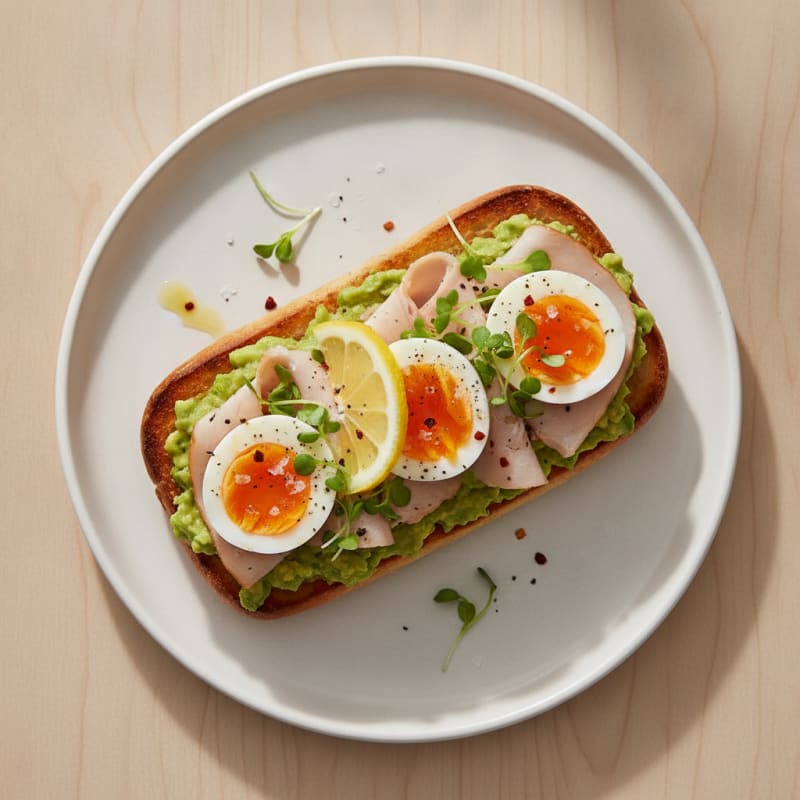 Pistolet with Avocado and Boiled Egg