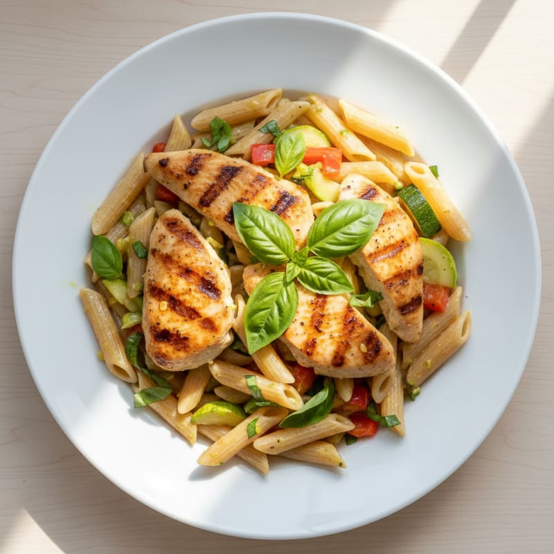 Grilled Chicken and Veggie Pasta Bowl