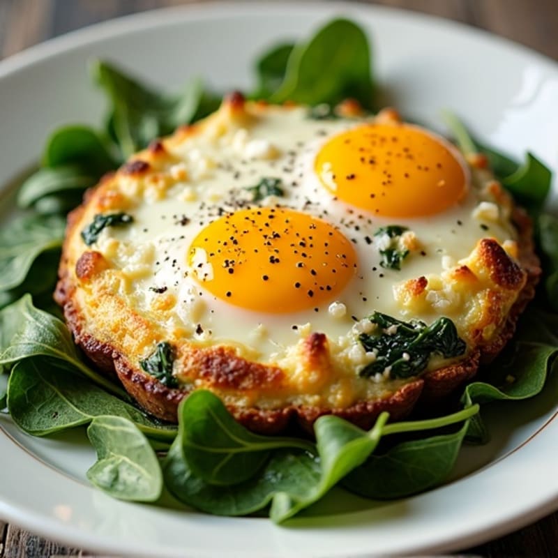 Crispy Fresh Spinach and Feta Bake