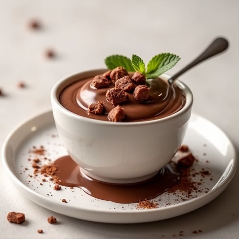 Silky Chocolate Protein Pudding with Greek Yogurt