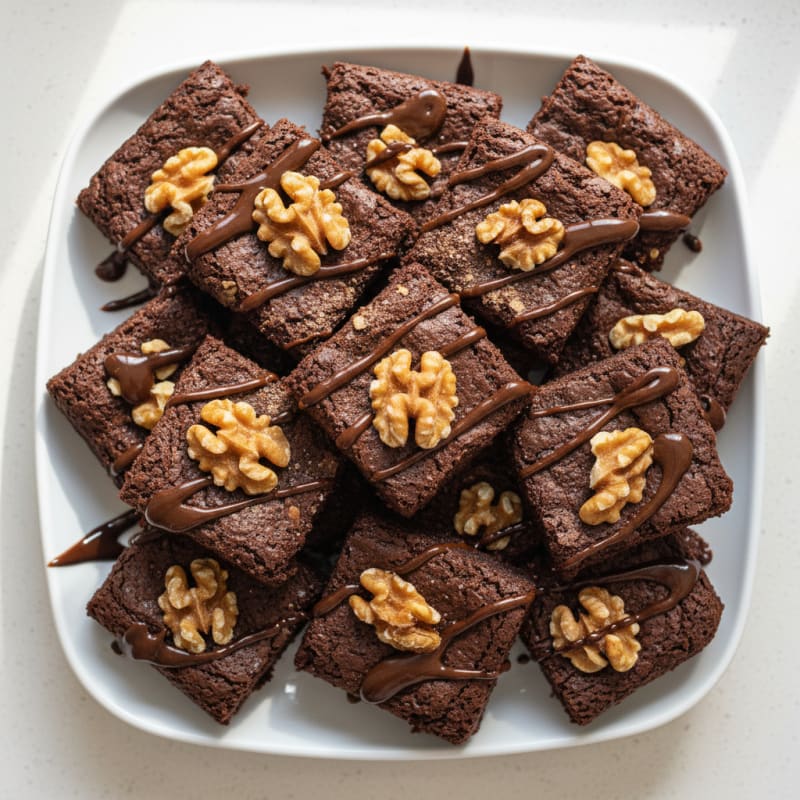 Fudgy Chocolate Brownies with Walnuts