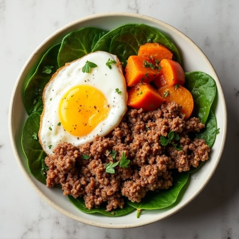 Protein-Packed Sweet Potato and Ground Beef Bowl