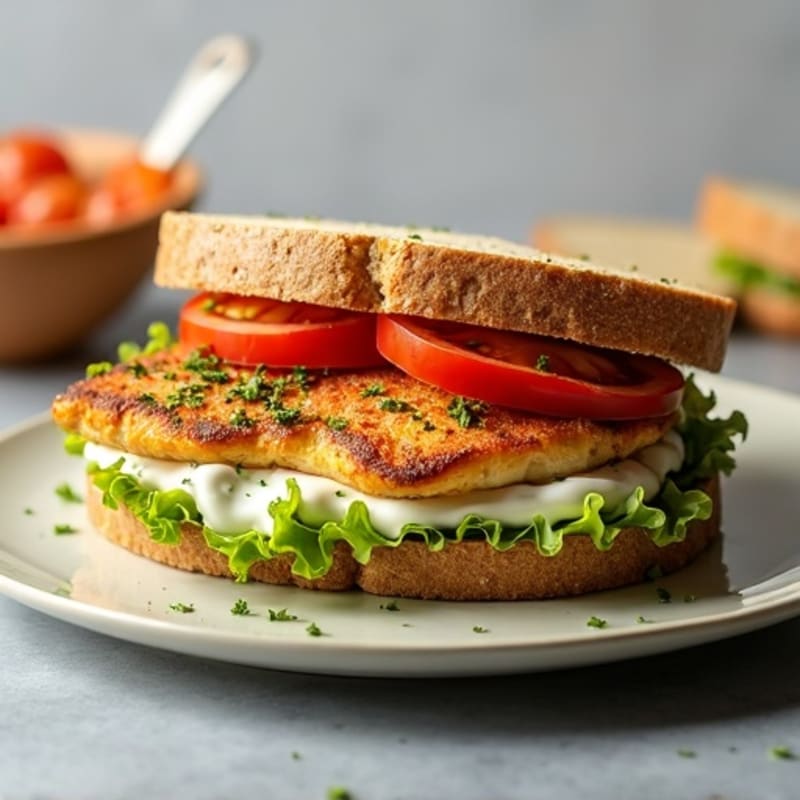 Herb-Roasted Chicken and Greek Yogurt Salad Sandwich