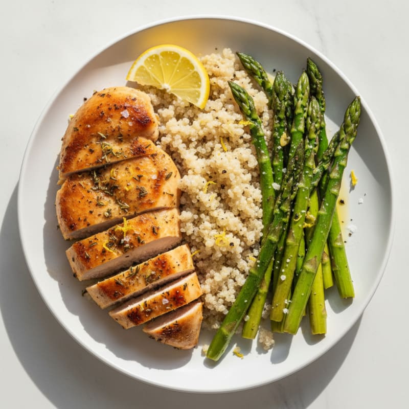 Lemon Herb Chicken with Roasted Asparagus