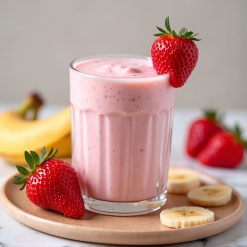 Creamy Strawberry Banana Protein Smoothie