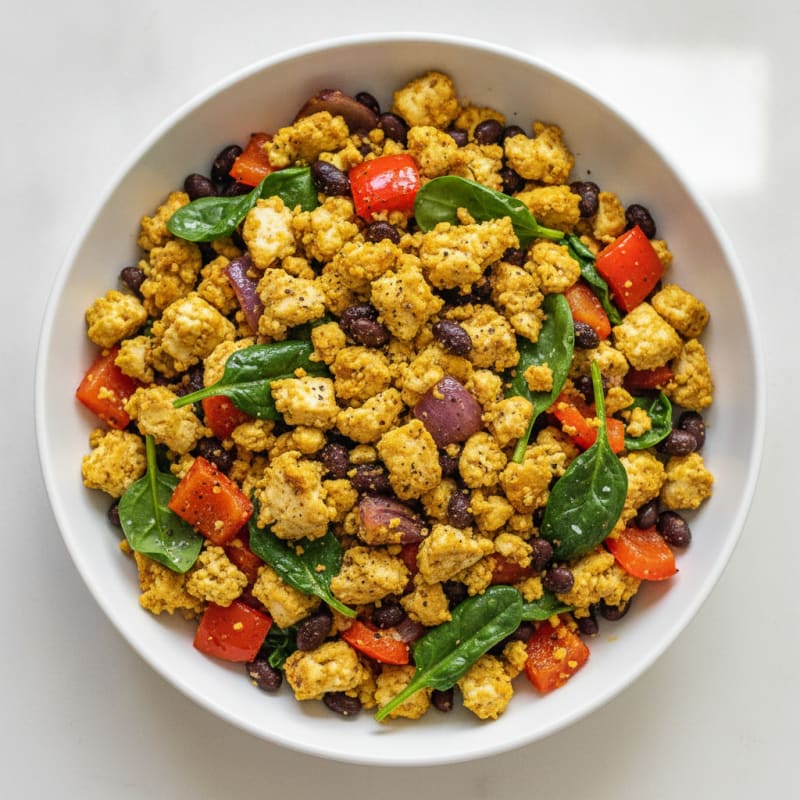 Hearty Tofu Scramble with Roasted Vegetables