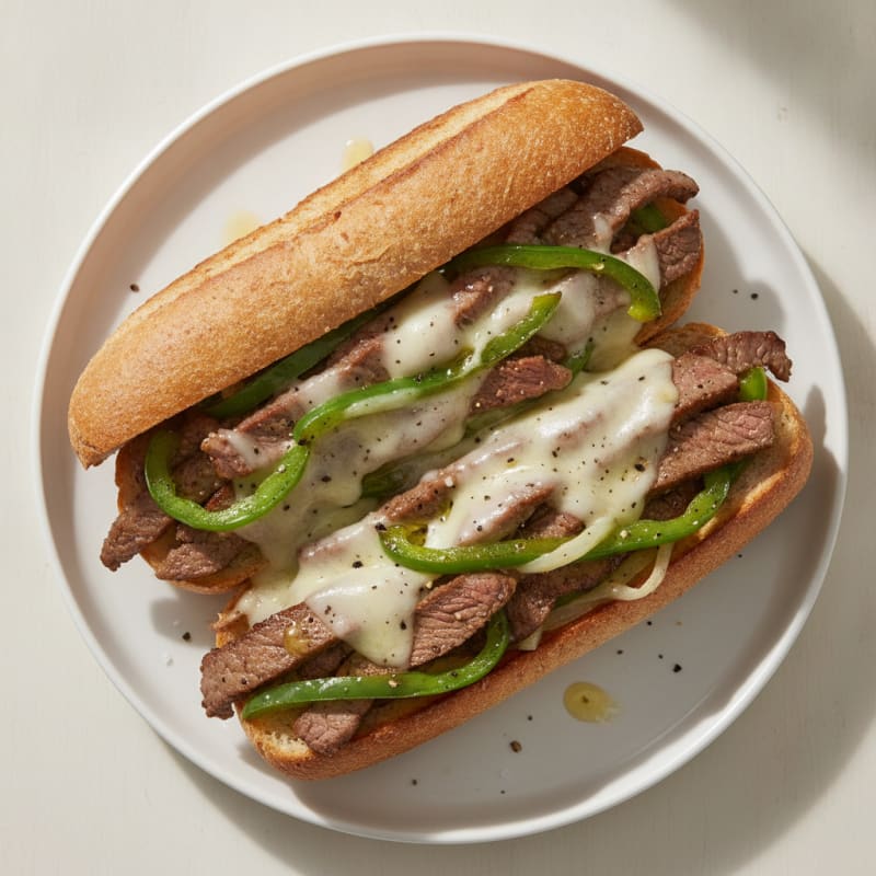 Classic Philly Cheesesteak Sandwich