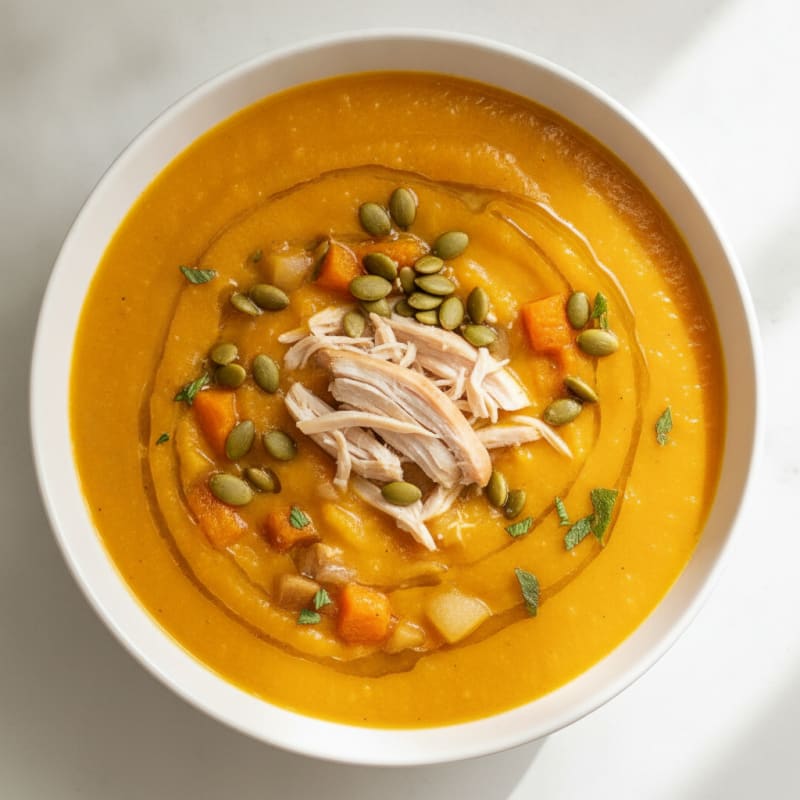 Roasted Butternut Squash and Apple Soup