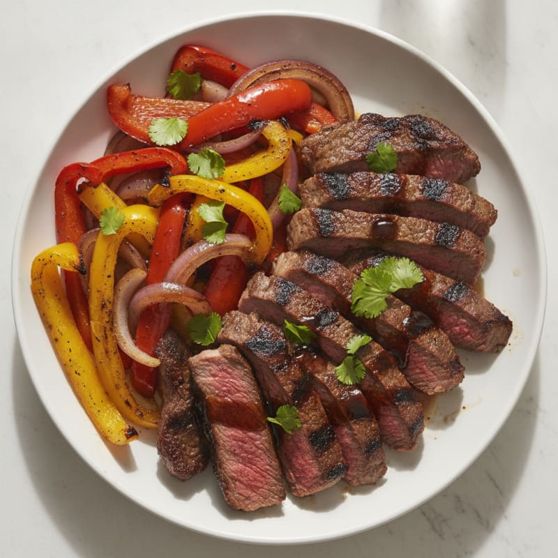 Carne Asada with Grilled Peppers