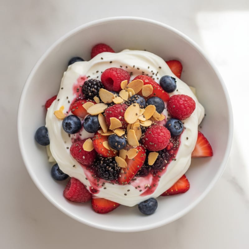 Creamy Greek Yogurt Protein Parfait with Mixed Berries