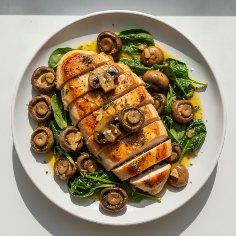 Roasted Garlic Butter Mushrooms