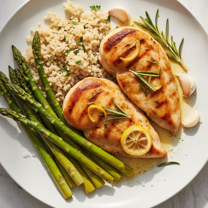 Lemon Herb Chicken with Roasted Asparagus