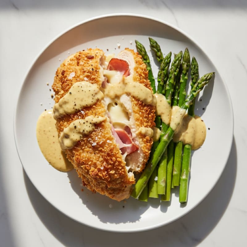 Chicken Cordon Bleu with Dijon Sauce