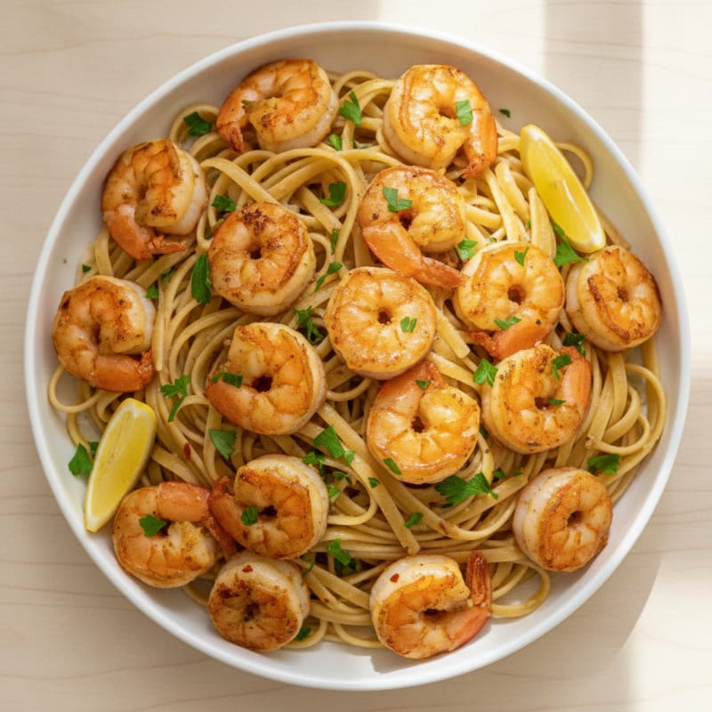 Garlic Butter Shrimp Scampi with Linguine