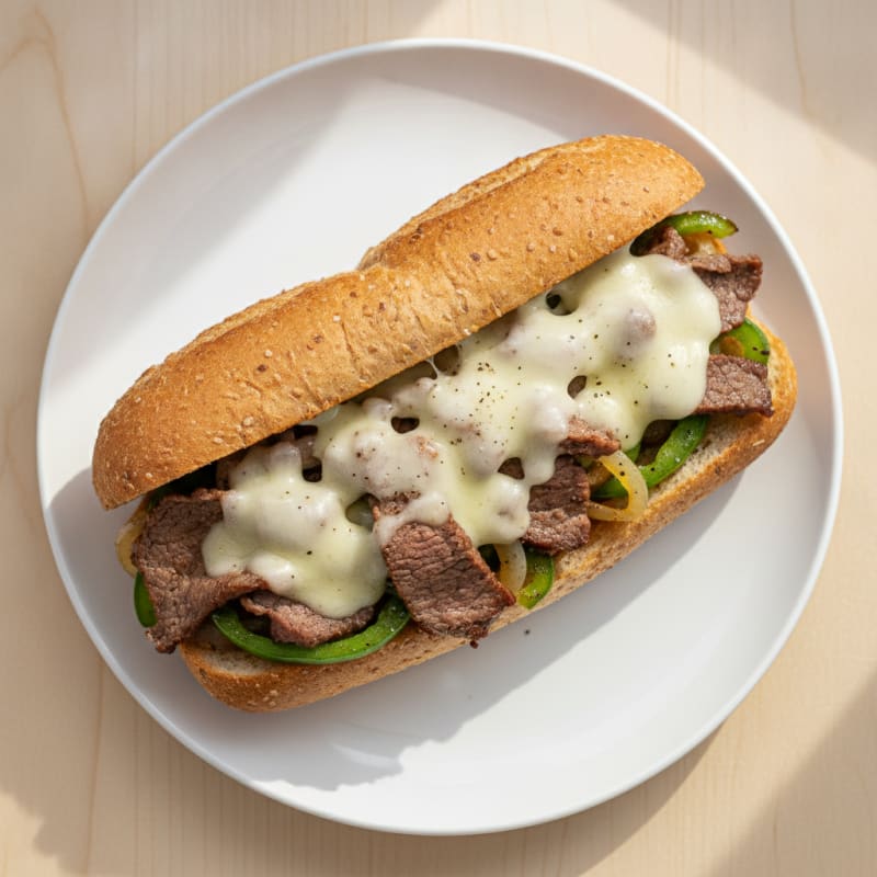 Classic Philly Cheesesteak Sandwich