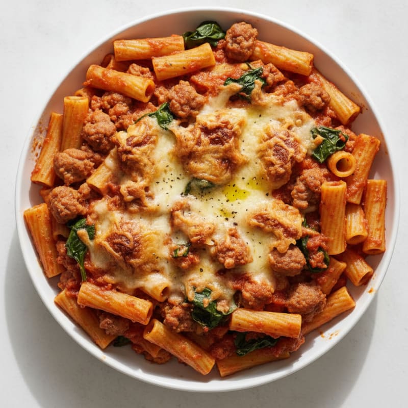 Baked Ziti with Ricotta and Sausage