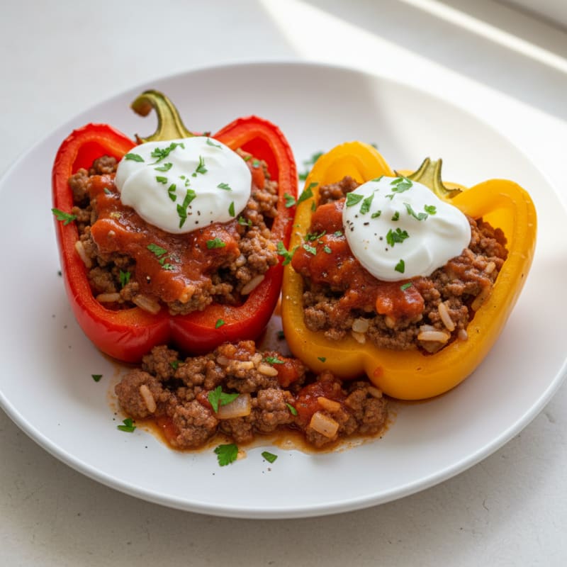 Ground Beef Stuffed Bell Peppers