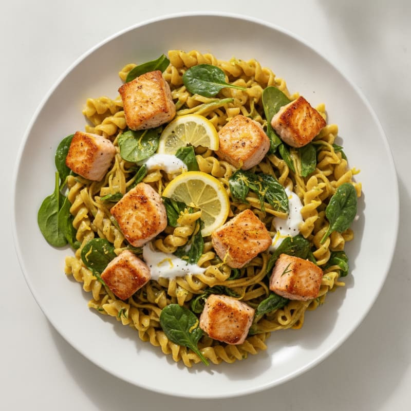 Lemon-Dill Salmon Fettuccine