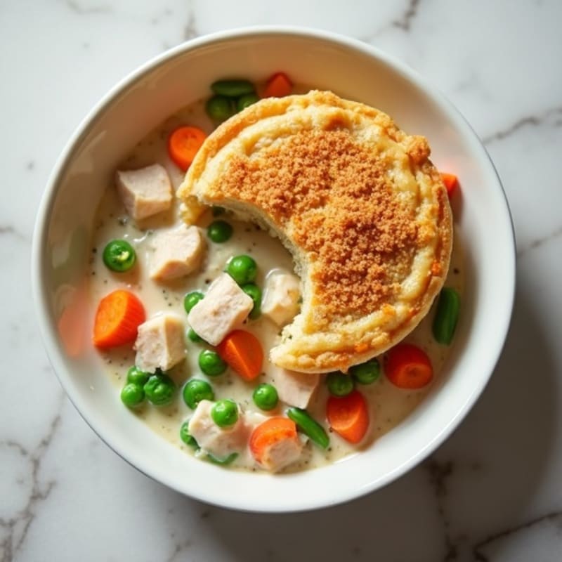 Creamy Chicken and Vegetable Pot Pie with Crispy Topping