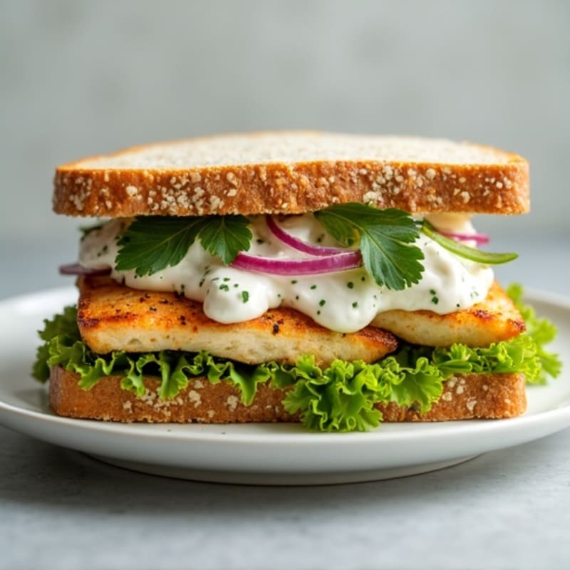 Herb-Roasted Chicken and Greek Yogurt Salad Sandwich