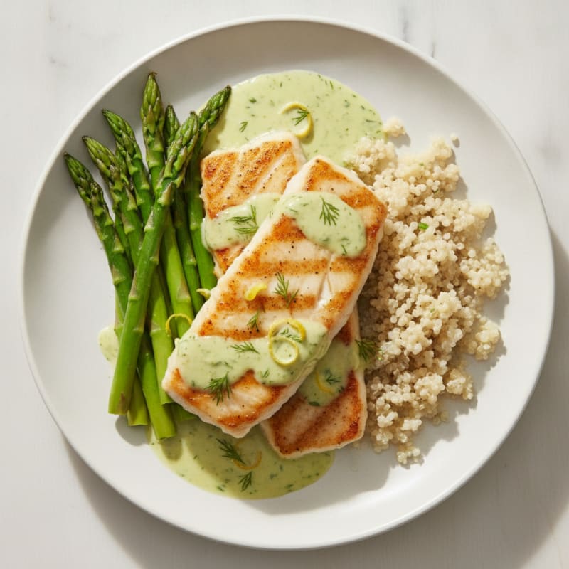 Pan-Seared Barramundi with Lemon-Dill Sauce