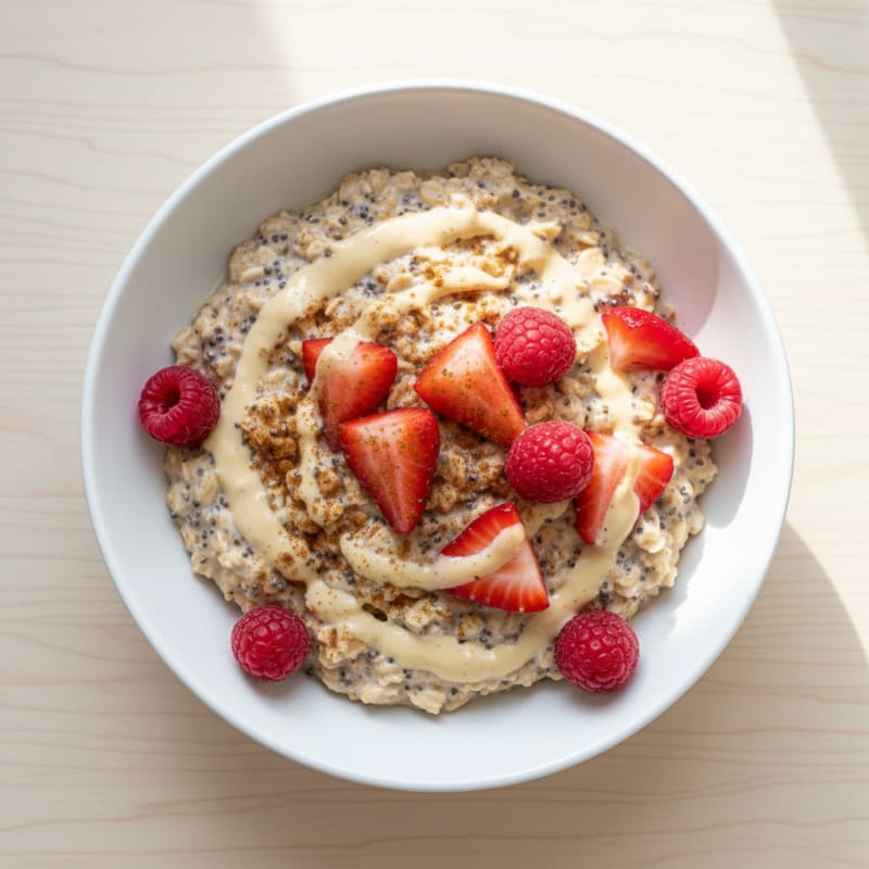 Creamy Vanilla Protein Overnight Oats