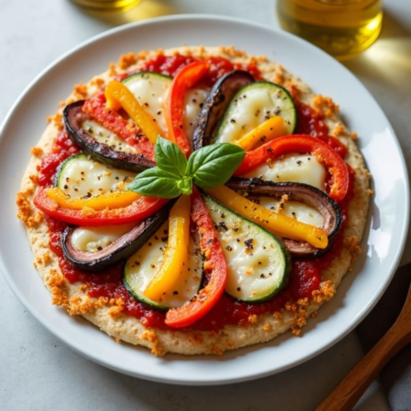 Crispy Chicken Pizza Bake with Roasted Vegetables