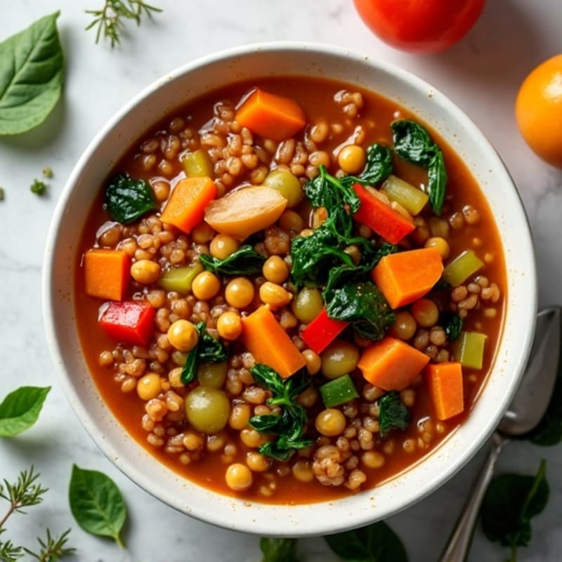 Smoky Lentil and Vegetable Stew with Herbs