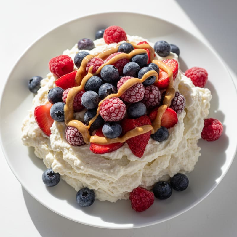 Creamy Greek Yogurt Protein Mousse with Mixed Berries