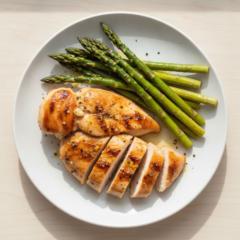 Lemon-Herb Grilled Chicken with Asparagus