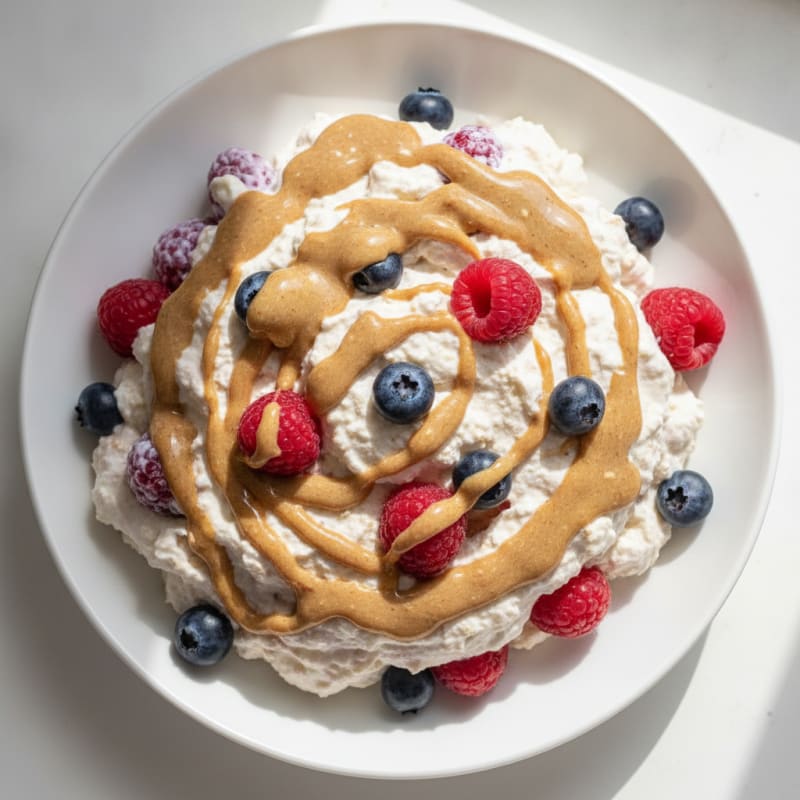 Silky Greek Yogurt Protein Mousse with Mixed Berries