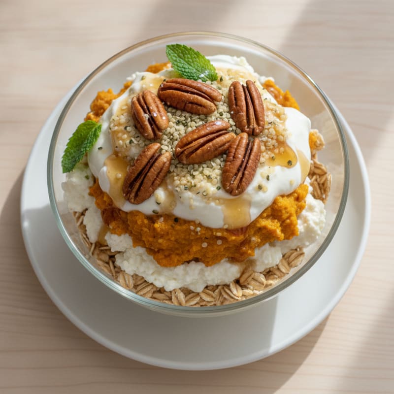 Pumpkin Spice Yogurt Protein Parfait