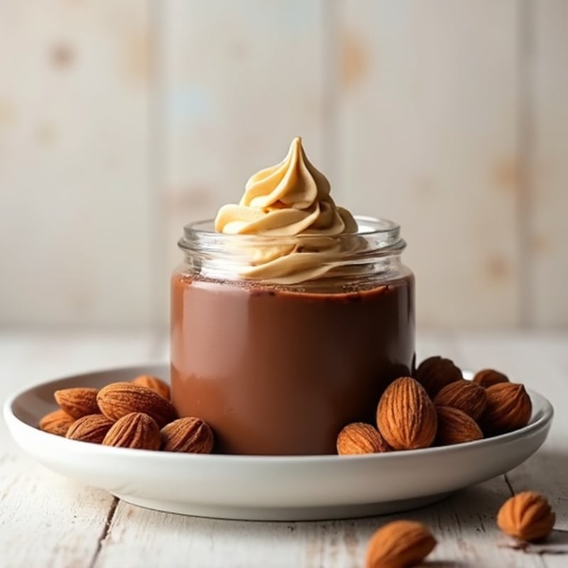 Silky Chocolate Protein Pudding with Almond Butter Swirl