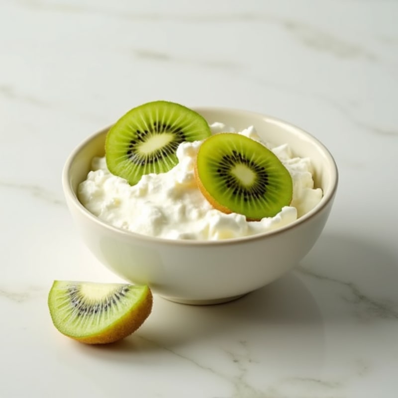 Cottage Cheese Bowl with Sliced Kiwi