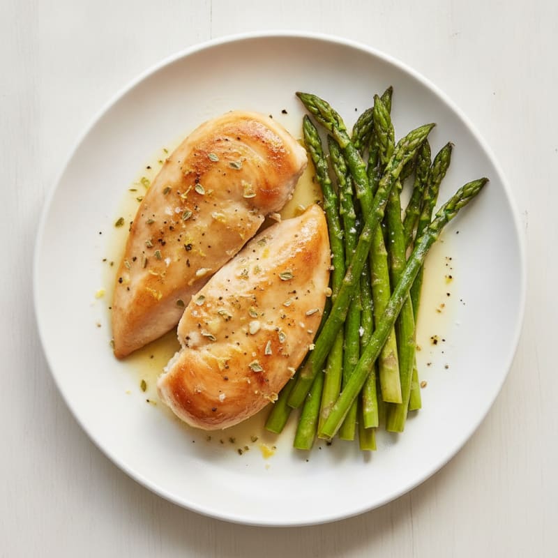 Lemon Herb Chicken with Roasted Asparagus