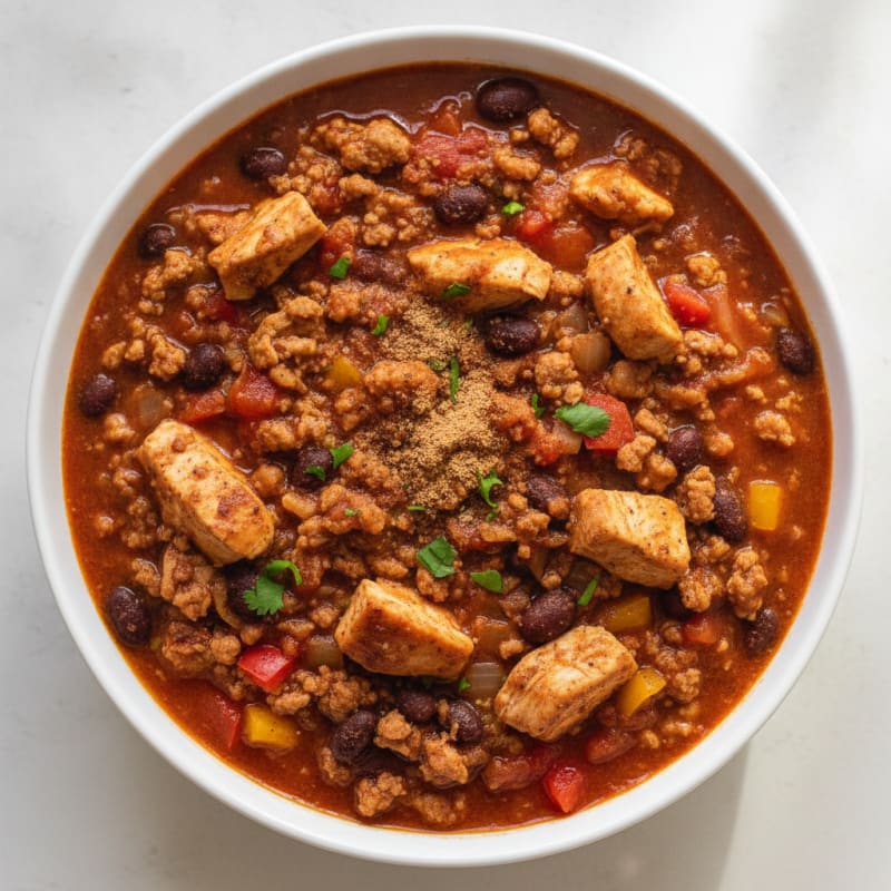 Ground Turkey and Chicken Chili