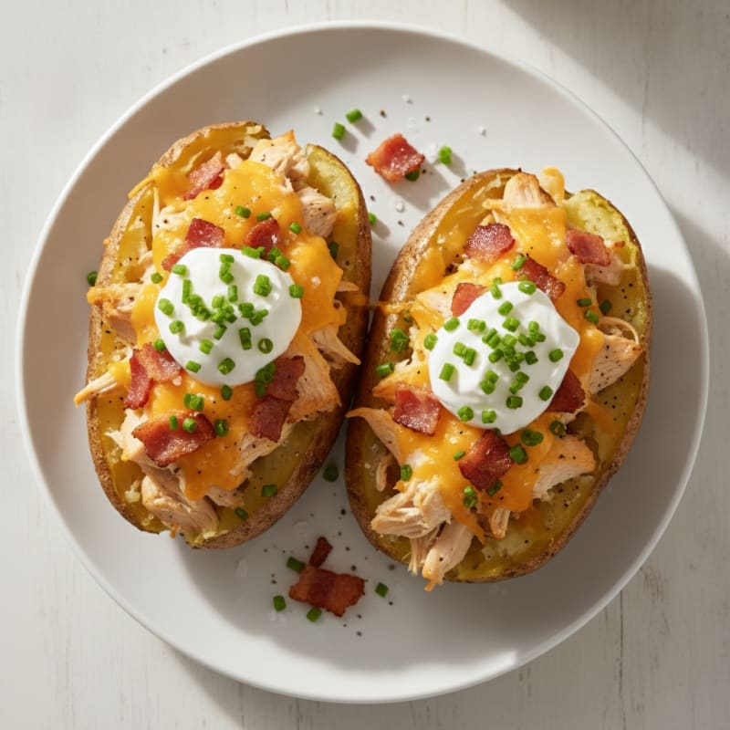 Bacon Cheese Stuffed Baked Potatoes
