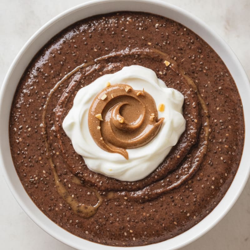 Chocolate Protein Pudding with Chia Seeds