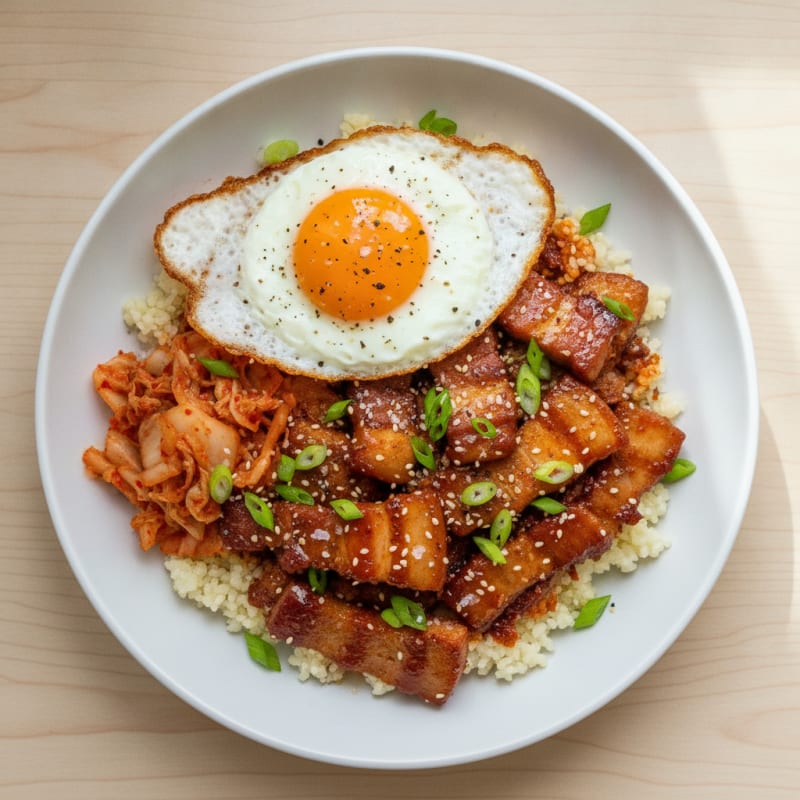 Spicy Gochujang Pork Belly Bowl