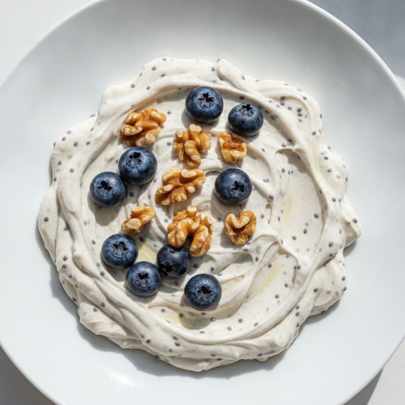 Silky Greek Yogurt Protein Pudding with Chia Seeds