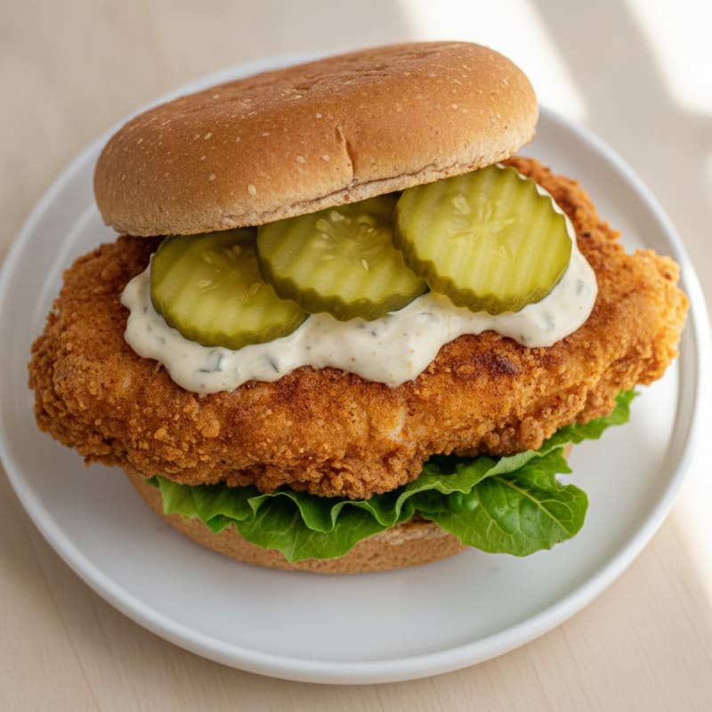 Buttermilk Fried Chicken Sandwich with Pickles