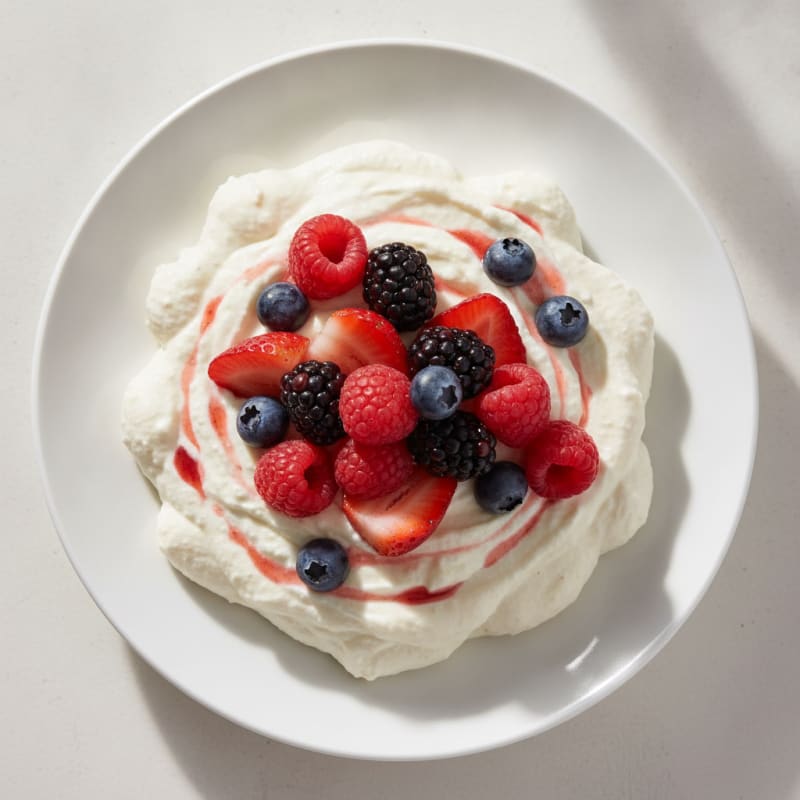Silky Greek Yogurt Protein Mousse with Mixed Berries