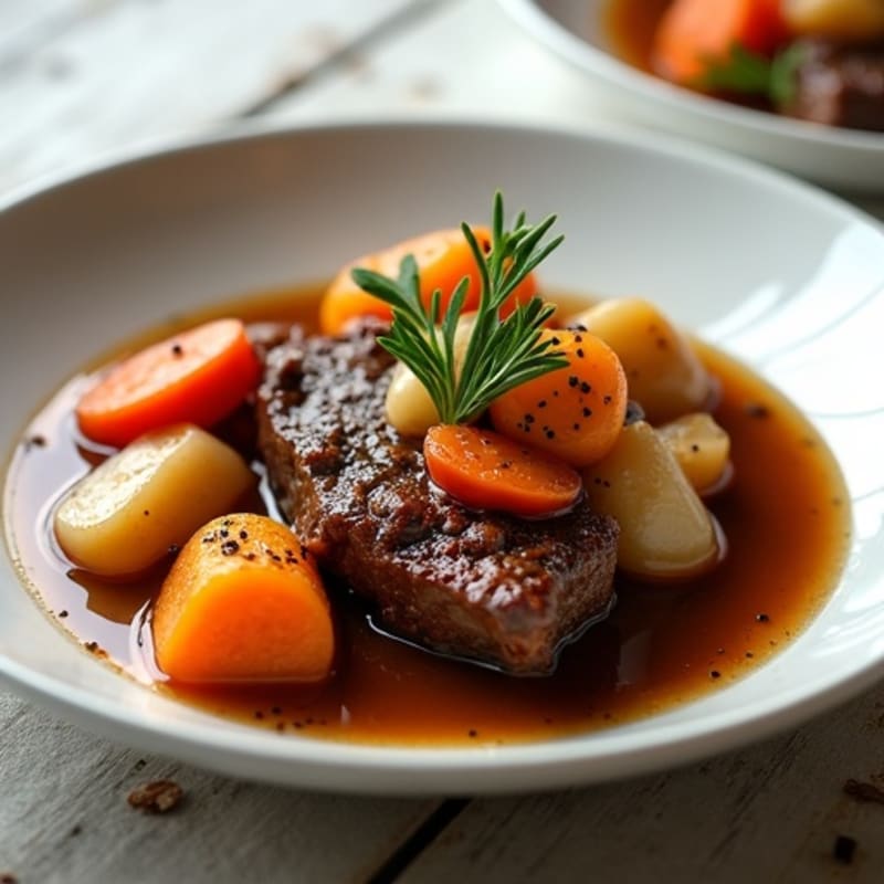 Slow-Cooked Tender Lamb Shank Stew with Root Vegetables