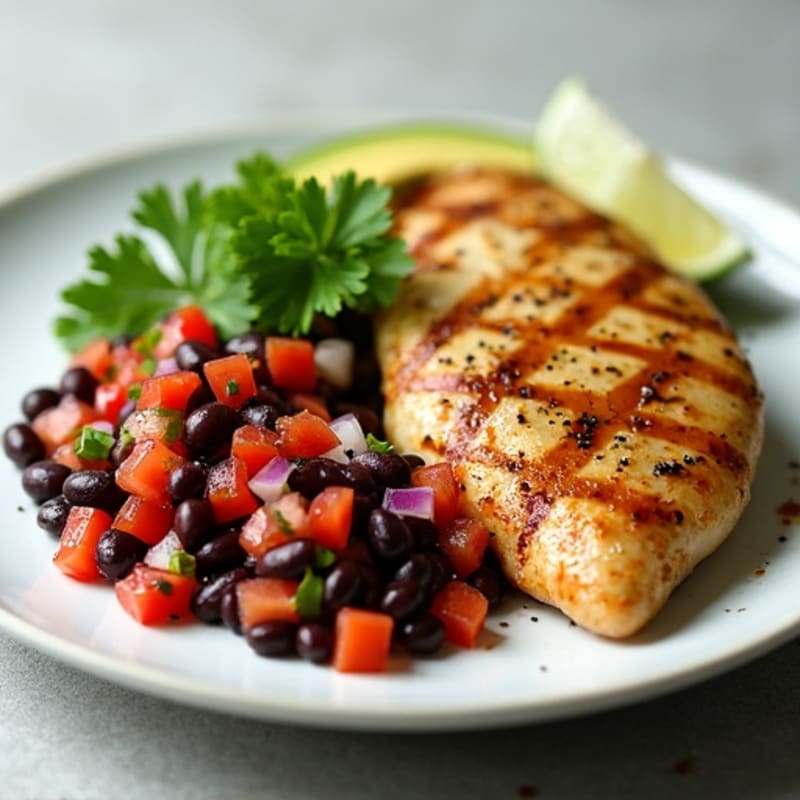 Cilantro-Lime Grilled Chicken with Black Bean Salsa