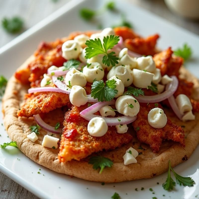Crispy BBQ Ranch Chicken Flatbread