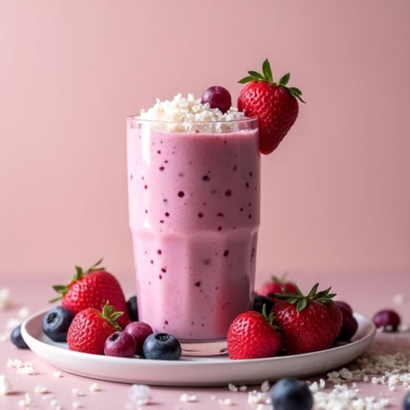 Creamy Berry Coconut Protein Smoothie