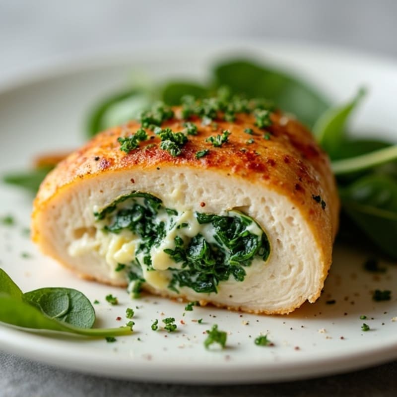 Chicken Breast Stuffed with Creamy Spinach Artichoke